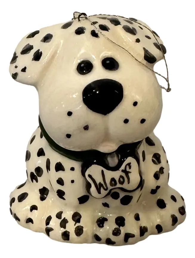 Ceramic Dalmation Christmas Ornament