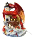 Large Ceramic Dragon/Castle Lamp