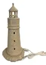 Ceramic Blue/Grey Lighthouse with Light Base 
