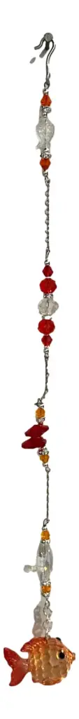 Glass Orange Fish Sun Catcher 