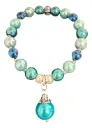 Teal Beaded Drop Bracelet
