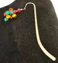 Silver-tone Bookmark with Multi-coloured Bells
