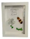 Framed "Always Bee Kind" Sea Glass Picture