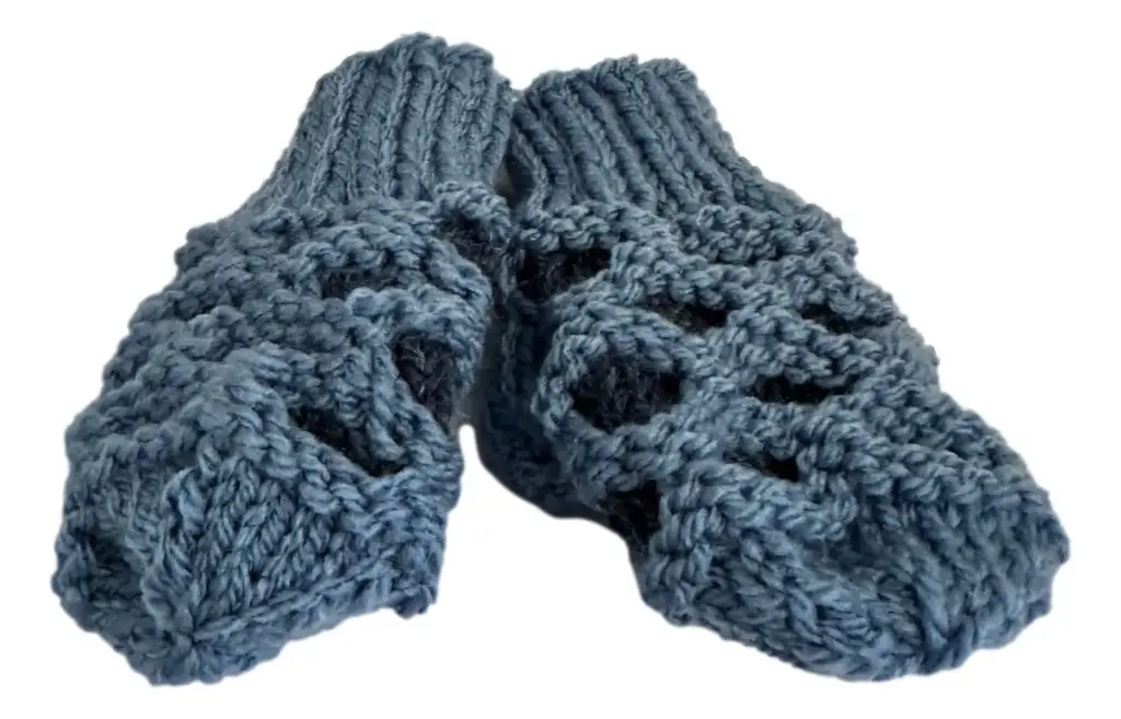 Hand-knitted Baby Mittens - Acrylic 