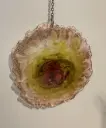 Round Resin Bloom Suncatcher - Gold/Green