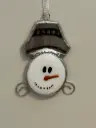 Stained Glass Snowman Tree Decoration 