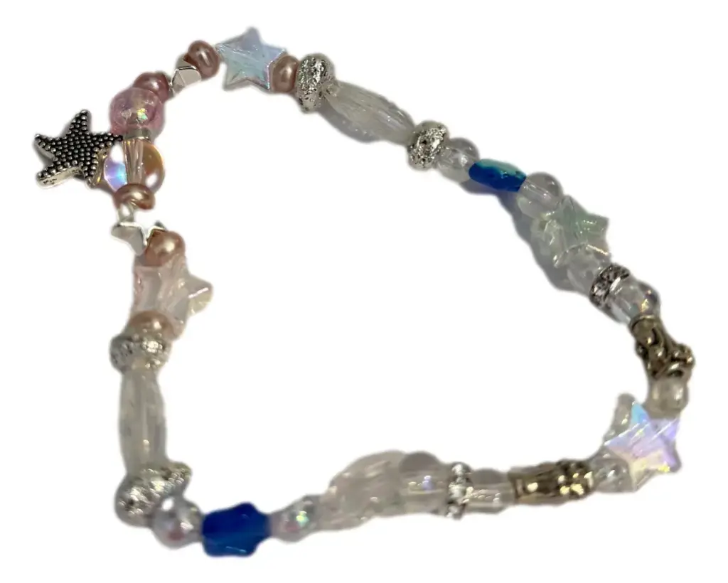 Two-blue Beaded Bracelet