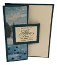 Snow Scene Christmas Note Card 4.25"x5.5"