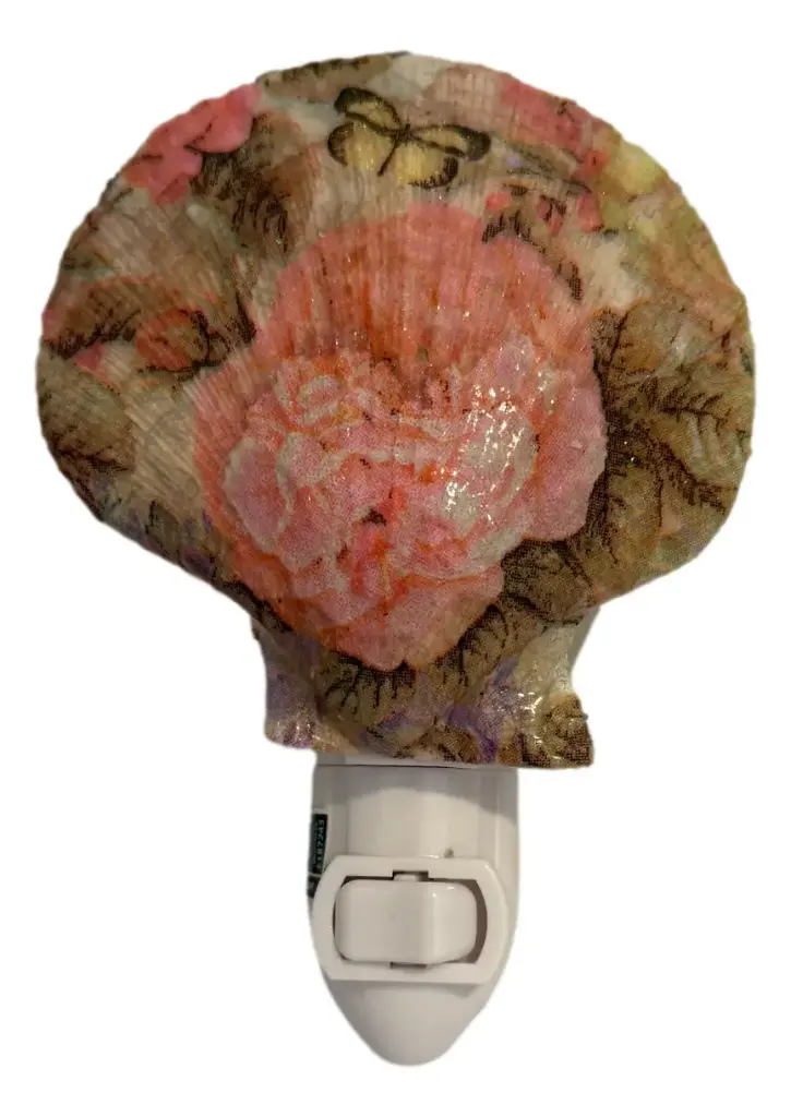 Floral Dreambeam  Shell Nightlight