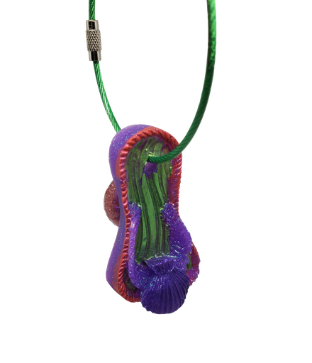 [K11034-1] Purple Shell Sandal Key Chain