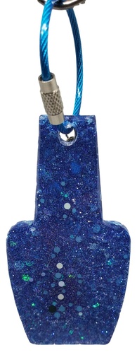 [K11035-1] Blue Glitter Nail Polish Key Chain