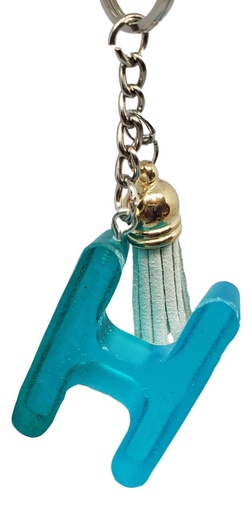 Ocean Blue Alphabet Keychain