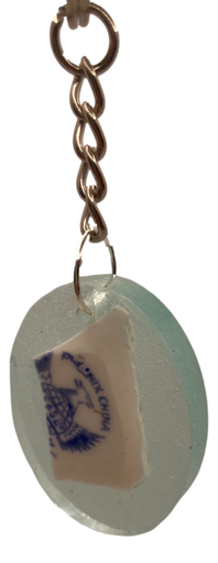 [11110377] Sea Pottery Oval Pendant Keychain