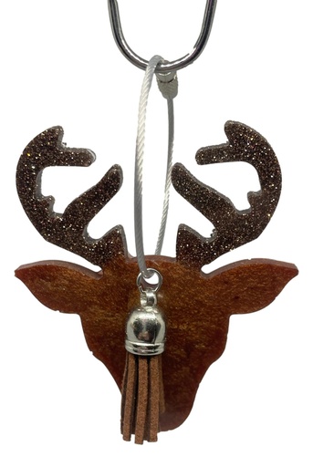 [1102608] Brown Deer Head Keychain