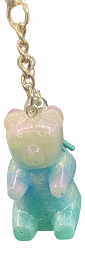 [1133335] Soft Green Teddy Bear Keychain