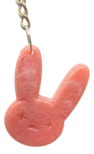 [1133349] Pink Bad Bunny Keychain