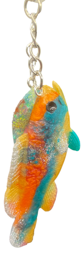 [1100943] Multi-coloured Fish Keychain
