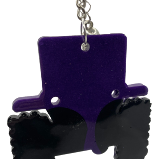 [1101620] Black & Purple Jeep Keychain