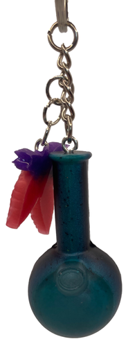 [110051101] Teal and Black Bong  Keychain