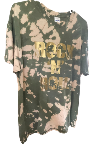 [2044718L-1] Bleached Green T-Shirt - Large Rock 'n Roll