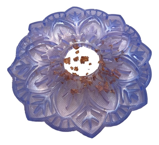 [18318032] Blue Lotus Flower Candle Holder