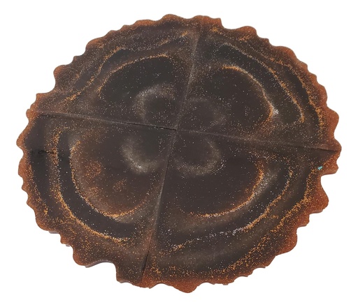 [RC183121] Abstract Black and Copper Glitter Coaster Set