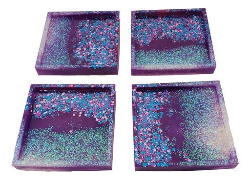 [RC18315] Purple Glam Coaster Set