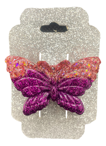 [861] Purple Butterfly Hair Clip