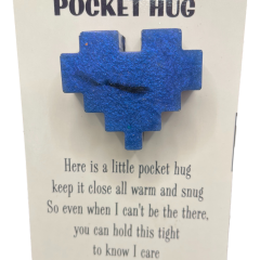 [1680041] Blue & Black Pocket Hug Heart