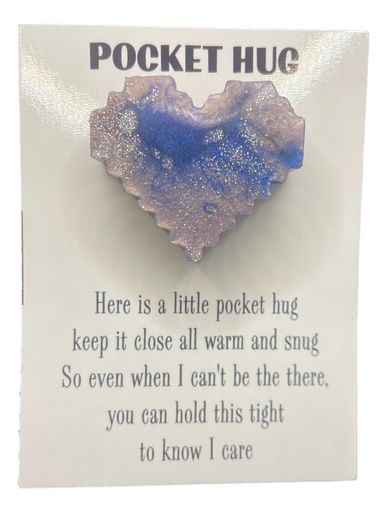 [1680055] Soft Lavender and Blue Pocket Hug Heart