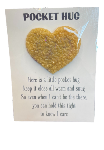 [1680061] Lemon Yellow Pocket Hug Heart