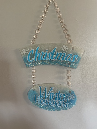 [3232319] Christmas Wonderland 2 Pc Sign