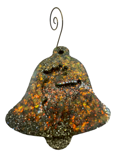 [7472234] Gold Glitter Bell Tree Ornament