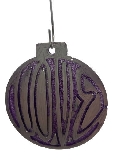 [1916124] Silver & Purple Love Tree Ornament