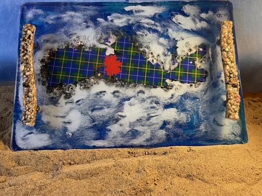 [2014191] Nova Scotia Tray with Shell Handles