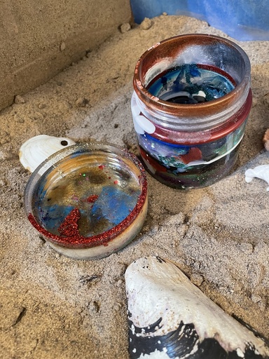 [1912101202] Colour Mash Stash/Trinket Jar with Screw-on Lid