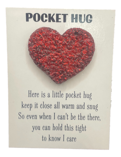 [1680086] Black & Red Druxy Pocket Hug Heart
