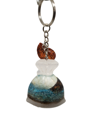 [K11054-2] Beach and Shells in a Bag Kechain