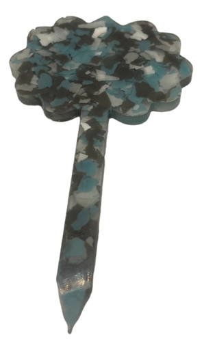 [1619003] Blue Camo Flower Plant Stake