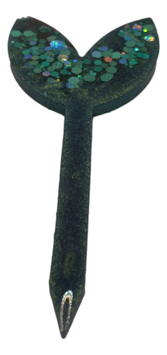 [1619007] Teal Green Glitter Plant Stake (copy)