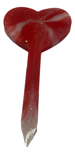 [1619008] Red & White Heart-shaped Plant Stake