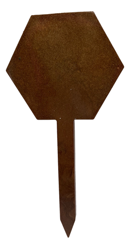 [1619026] Chocolate Brown Stop Sign Plant Stake