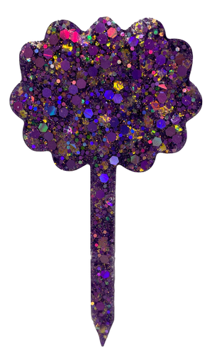 [1619028] Gorgeous Lavender Glitter Floral Plant Stake
