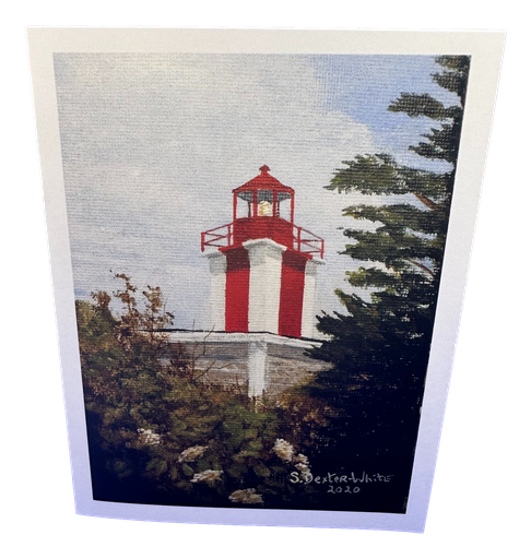 [194004] Point Prim Close-up Note Card - Original Acrylic Painting