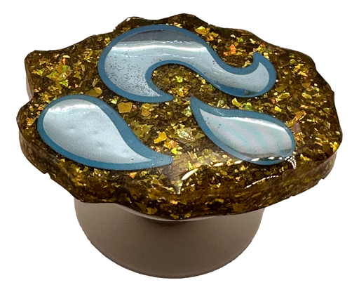 [7167208] Water Abstract on Gold Glitter Phone Pop