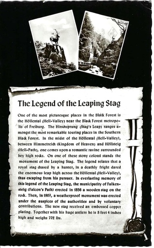 [103803.1] Legend of the Leaping Stag Postcard - Early 1900's