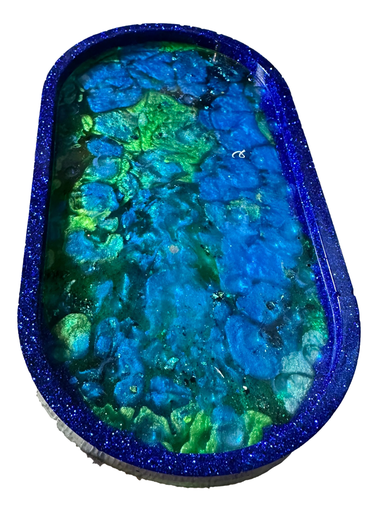 [7062] OMG! Green & Blue Trinket Tray