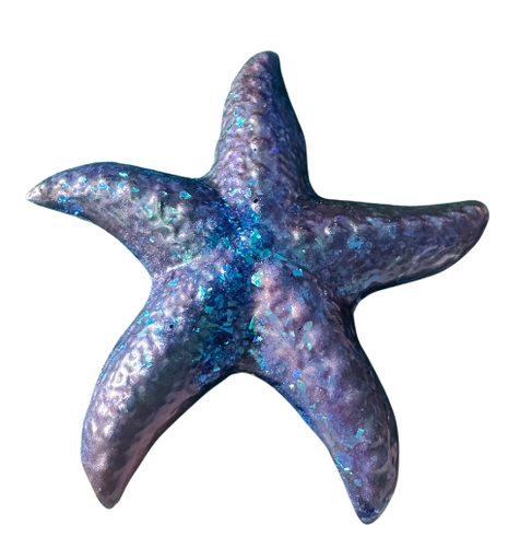 [344092] Rich Colour-shifting Blue Resin Starfish