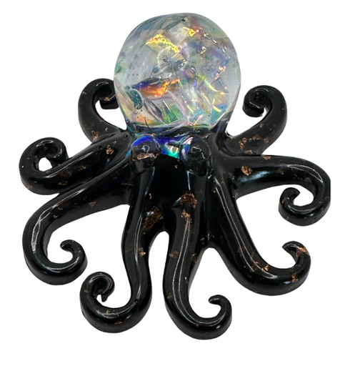 [344113] Iridescent Head Resin Octopus