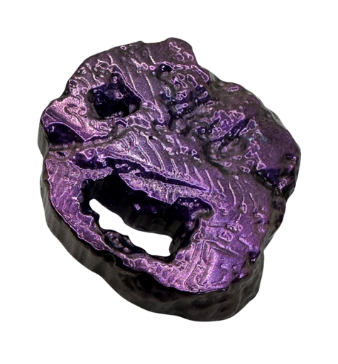 [885] Purple Resin Geode-shaped Hair Clip